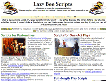 Tablet Screenshot of lazybeescripts.co.uk